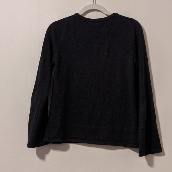 Ann Taylor Feather Sequin Sweater Gray - Sz XS - Picture 4 of 6